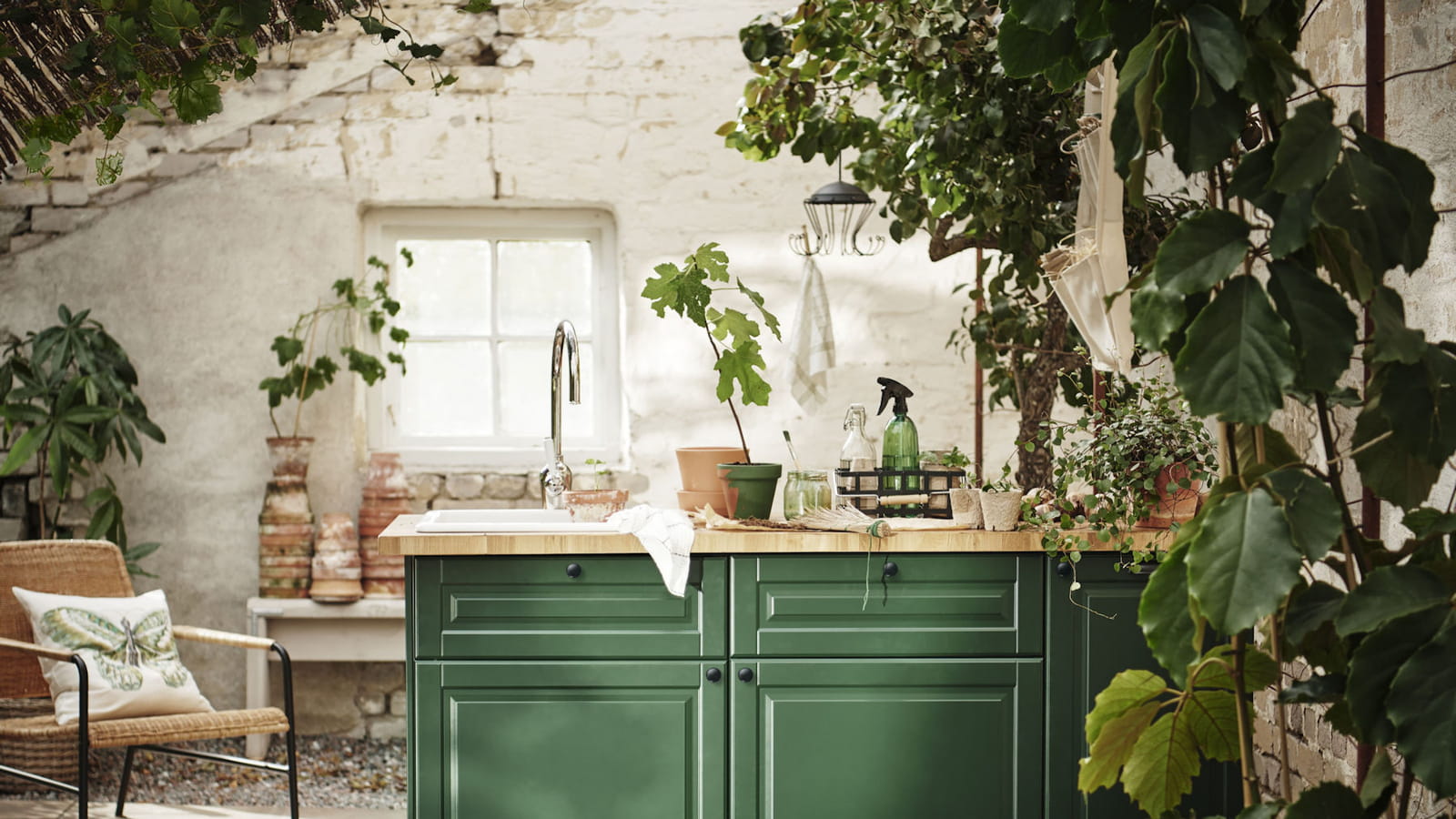 Cuisine à la déco green