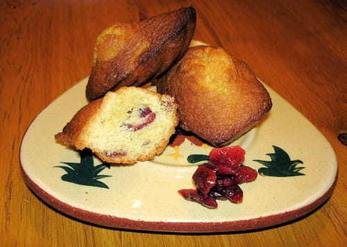Madeleines aux canneberges