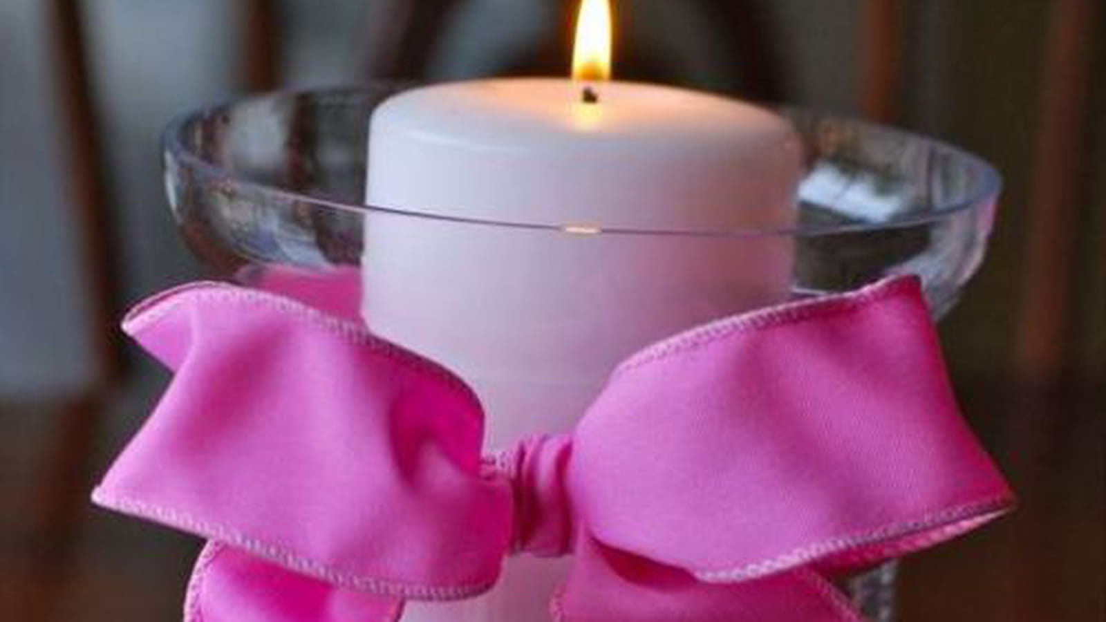Bougie avec bonbons cœur 