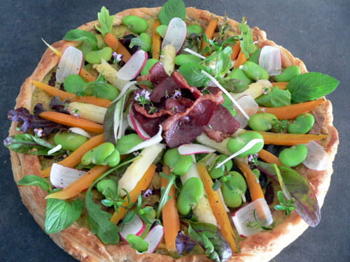 Tarte feuilletée aux légumes printaniers