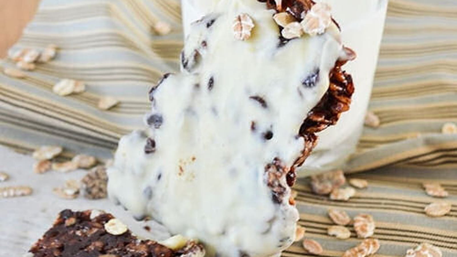 Barres de céréales chocolat noir et blanc