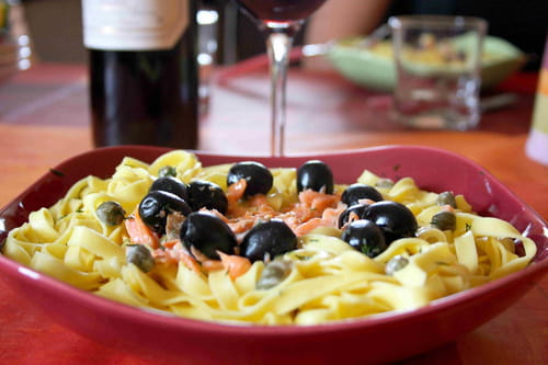 Tagliatelles au saumon et à la cancoillotte