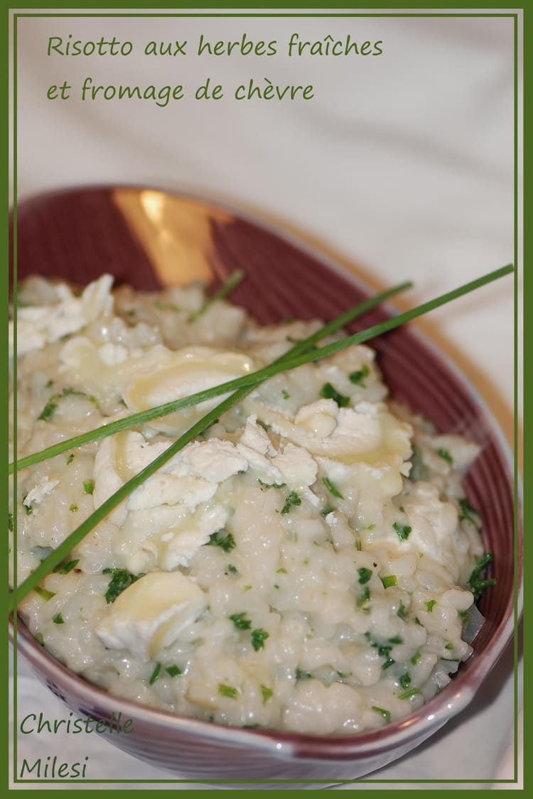 Risotto aux herbes fraîches et fromage de chèvre