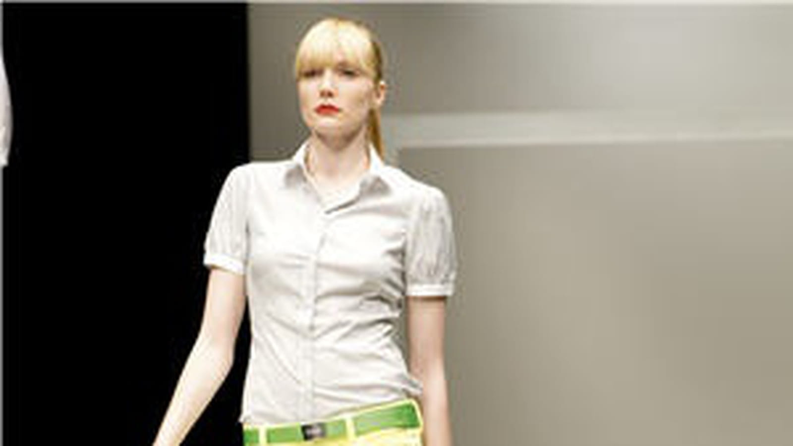 Pantalon jaune de Benetton