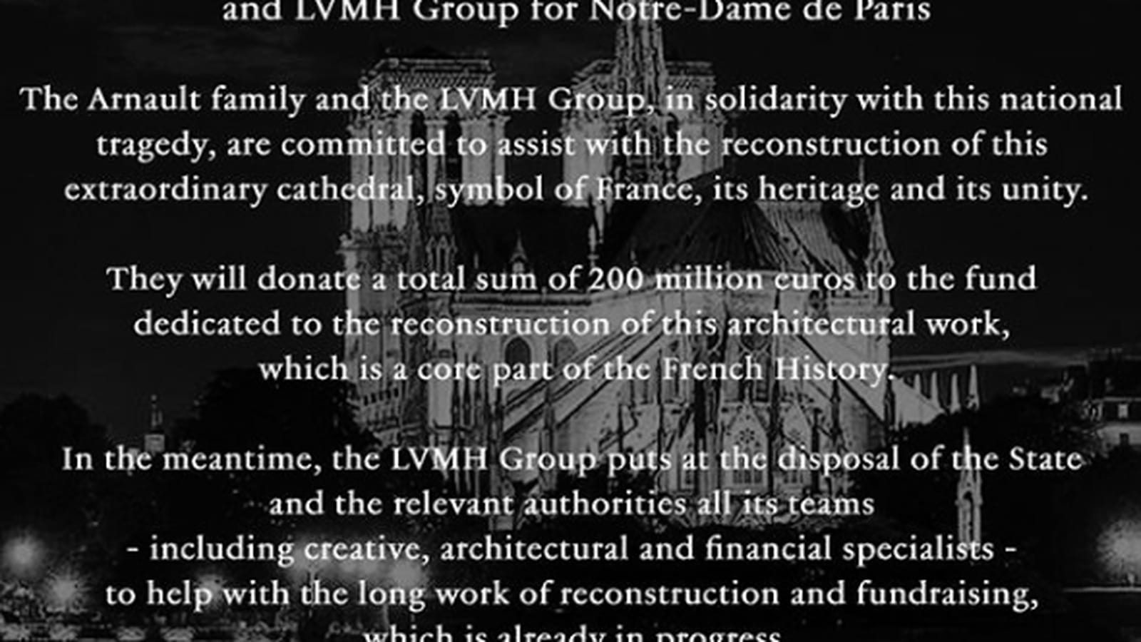 Notre-Dame, Antoine Arnault