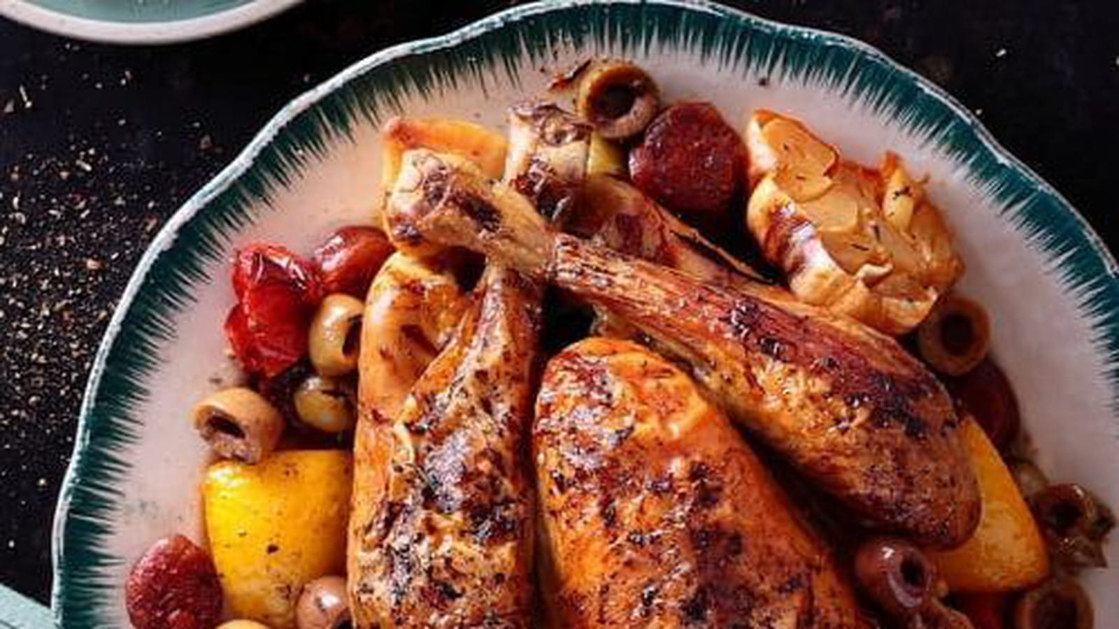 Poulet au chorizo, tomates et olives à la Provençale Tramier