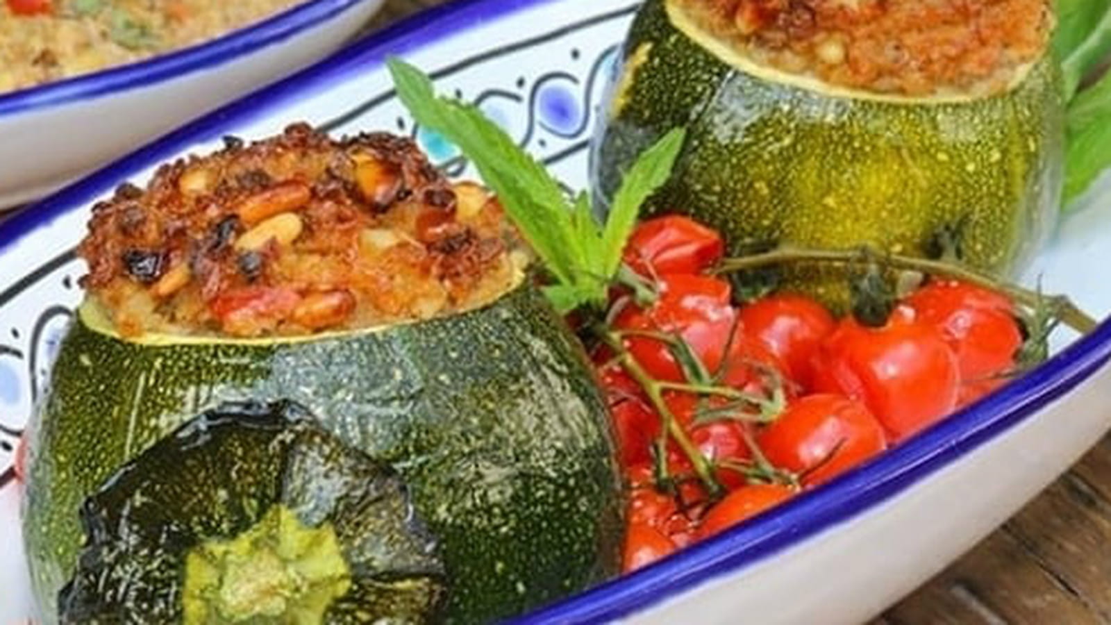 Courgettes rondes farcies au Boulgour