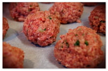 Boulettes de boeuf au four, sauce marinara : Etape 2