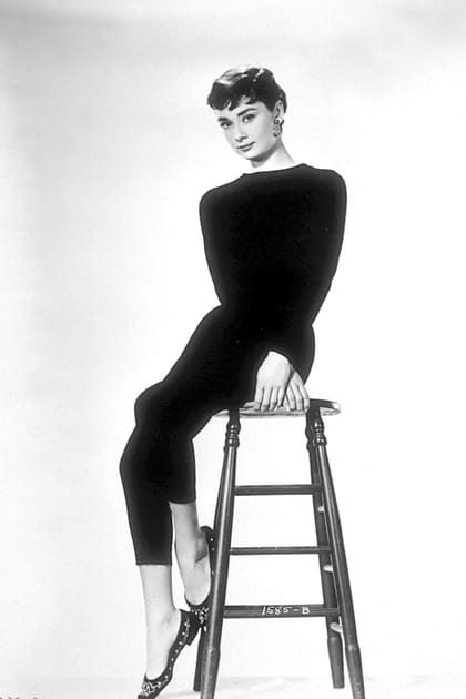 Audrey Hepburn en total look noir