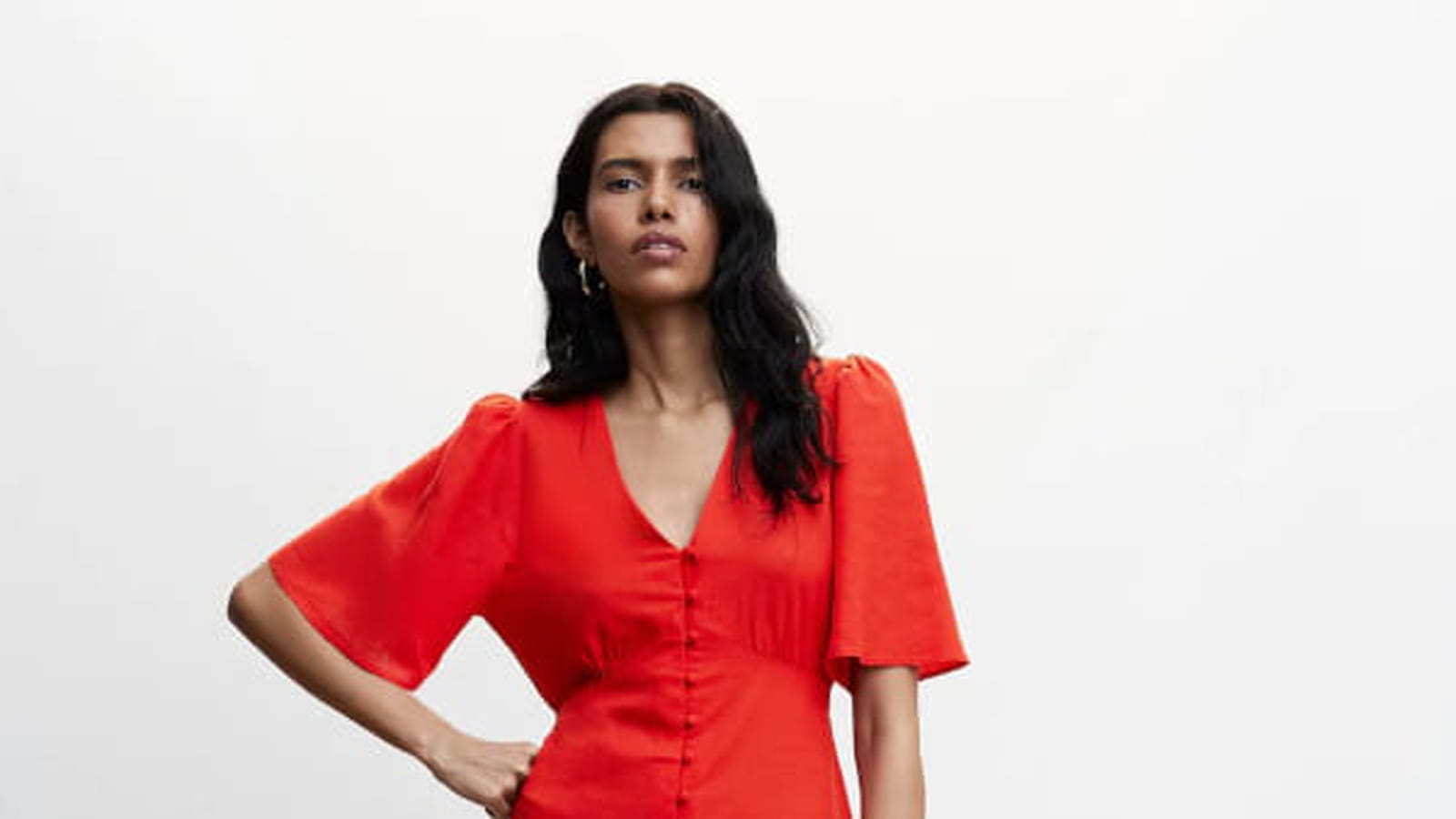 Robe rouge Mango 