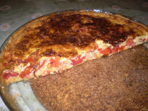 Quiche aux tomates et lardons