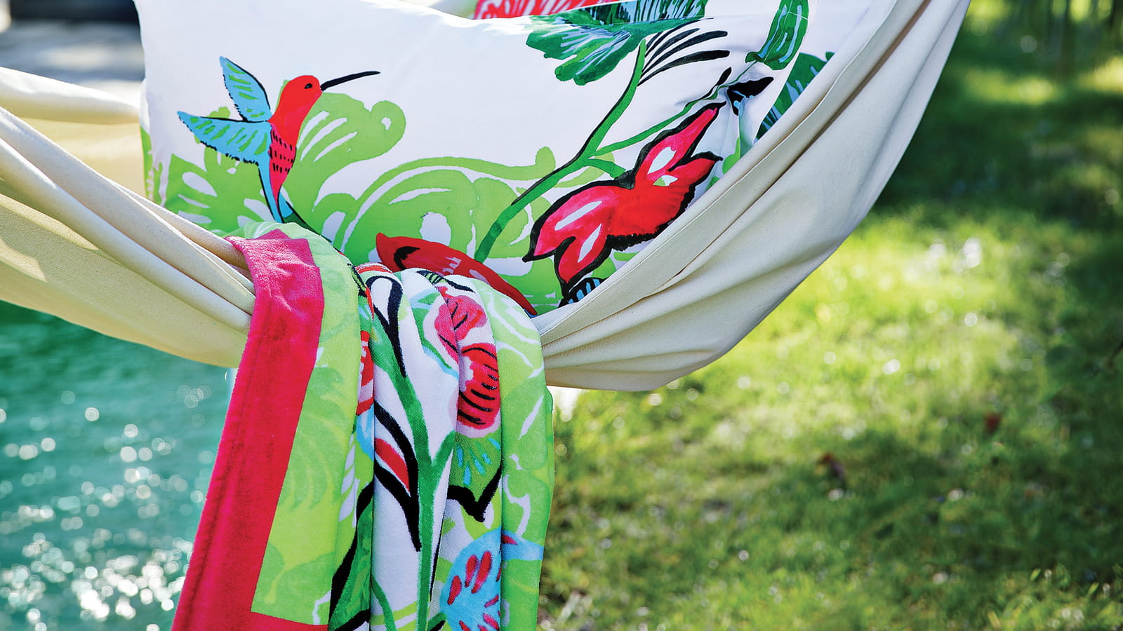 Drap de plage Colibri Carré Blanc