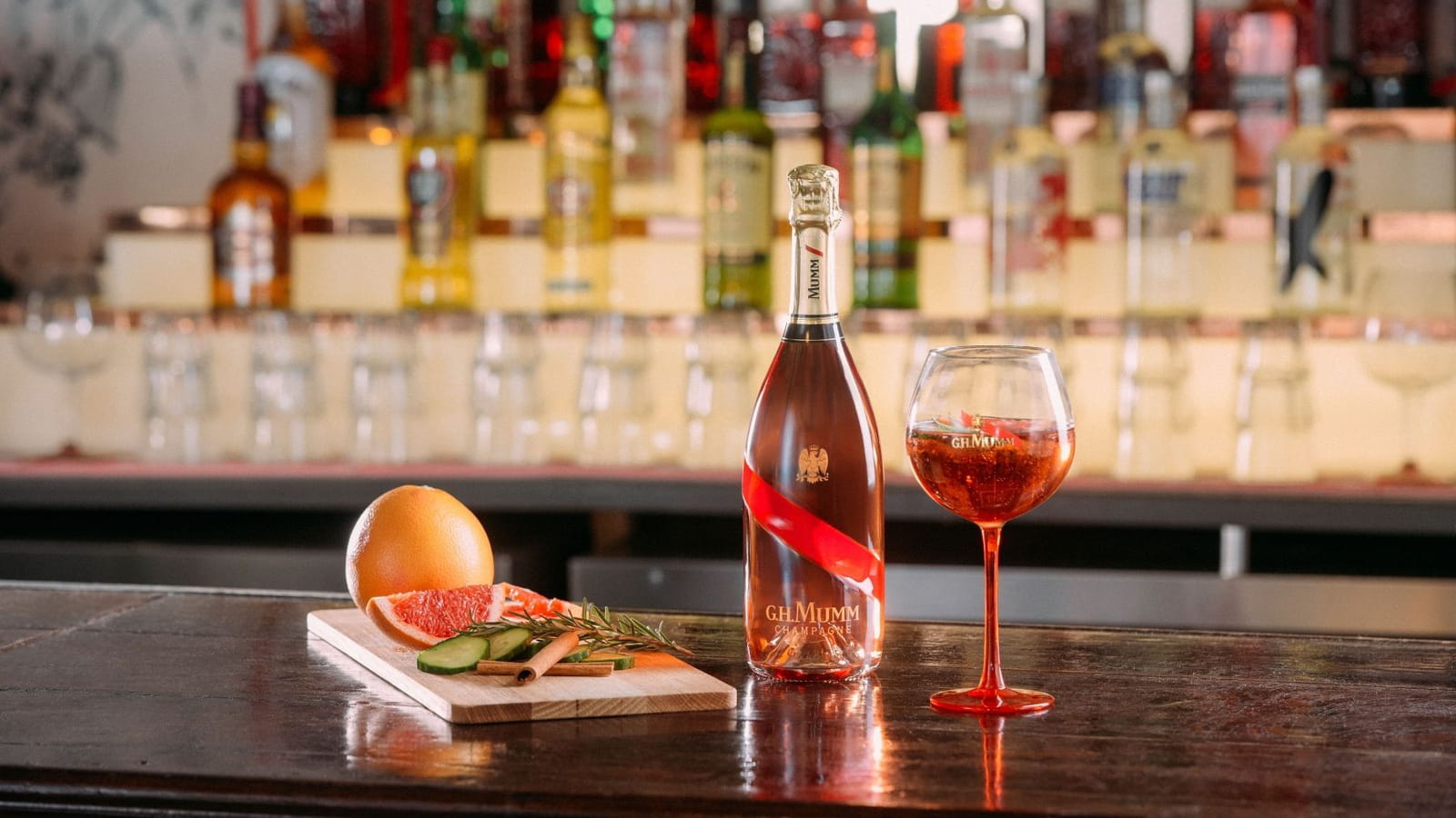 Le champagne rosé de G.H.Mumm