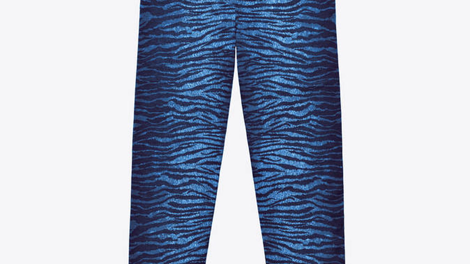 Leggings zébrés bleus