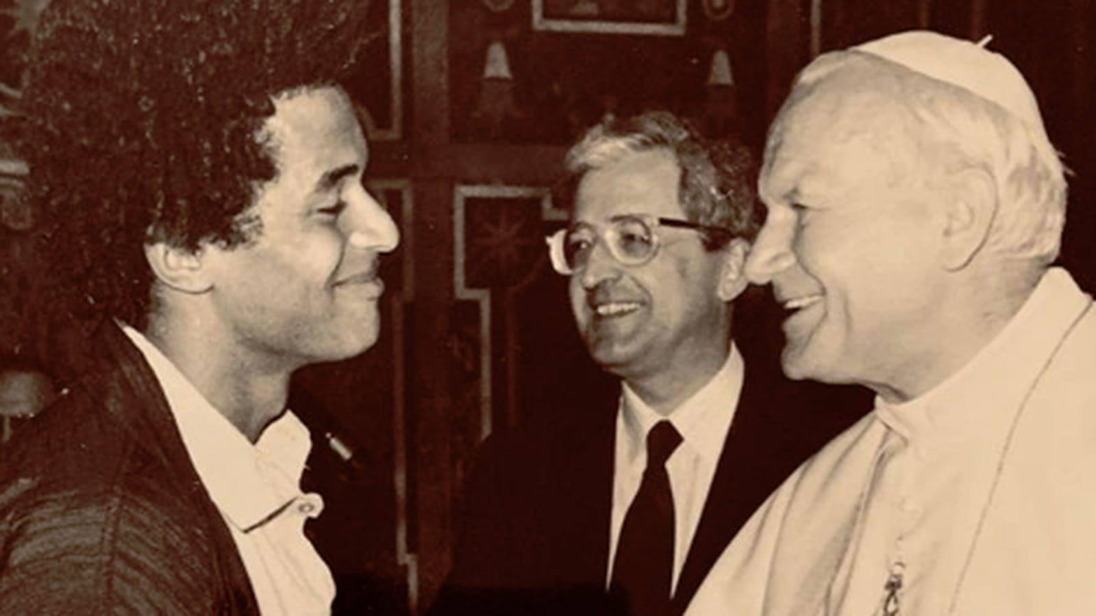 Yannick Noah et Jean-Paul II