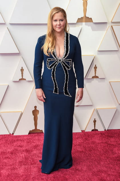 Amy Schumer en robe Oscar de la Renta