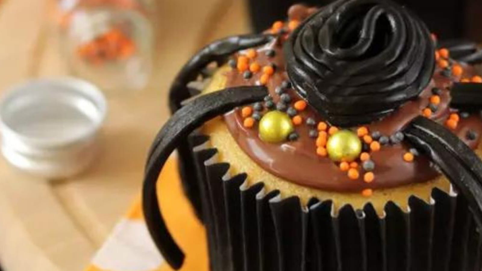 Cupcakes araignées