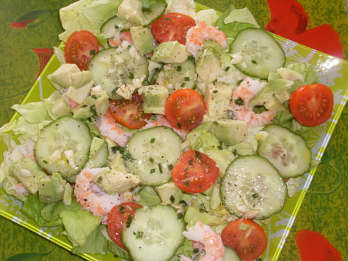 Salade de crevettes et d'avocat