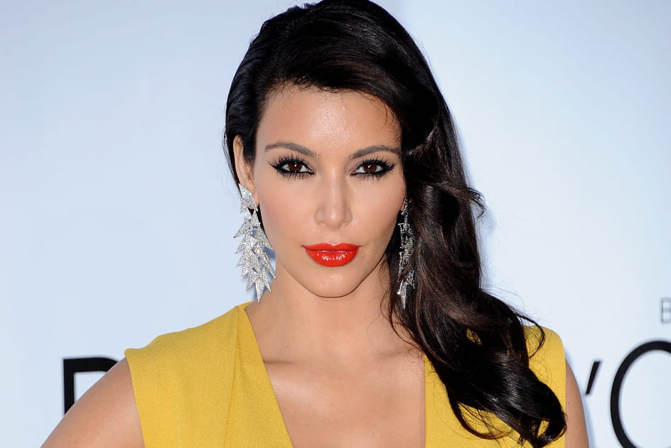 La bouche rouge de Kim Kardashian