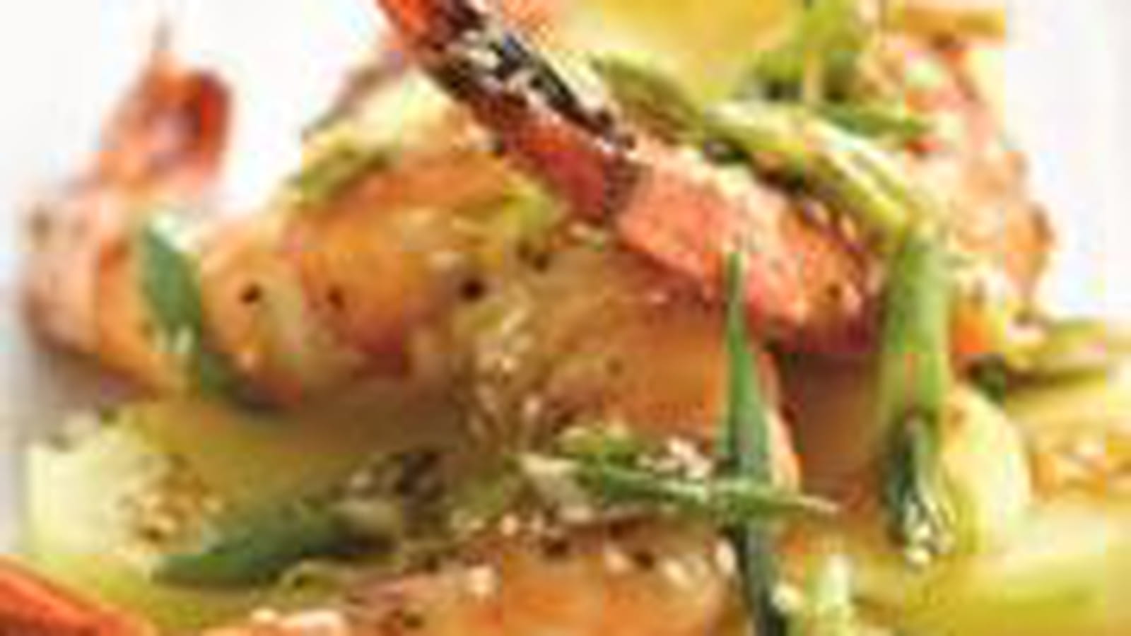 Wok pdt sésame gambas