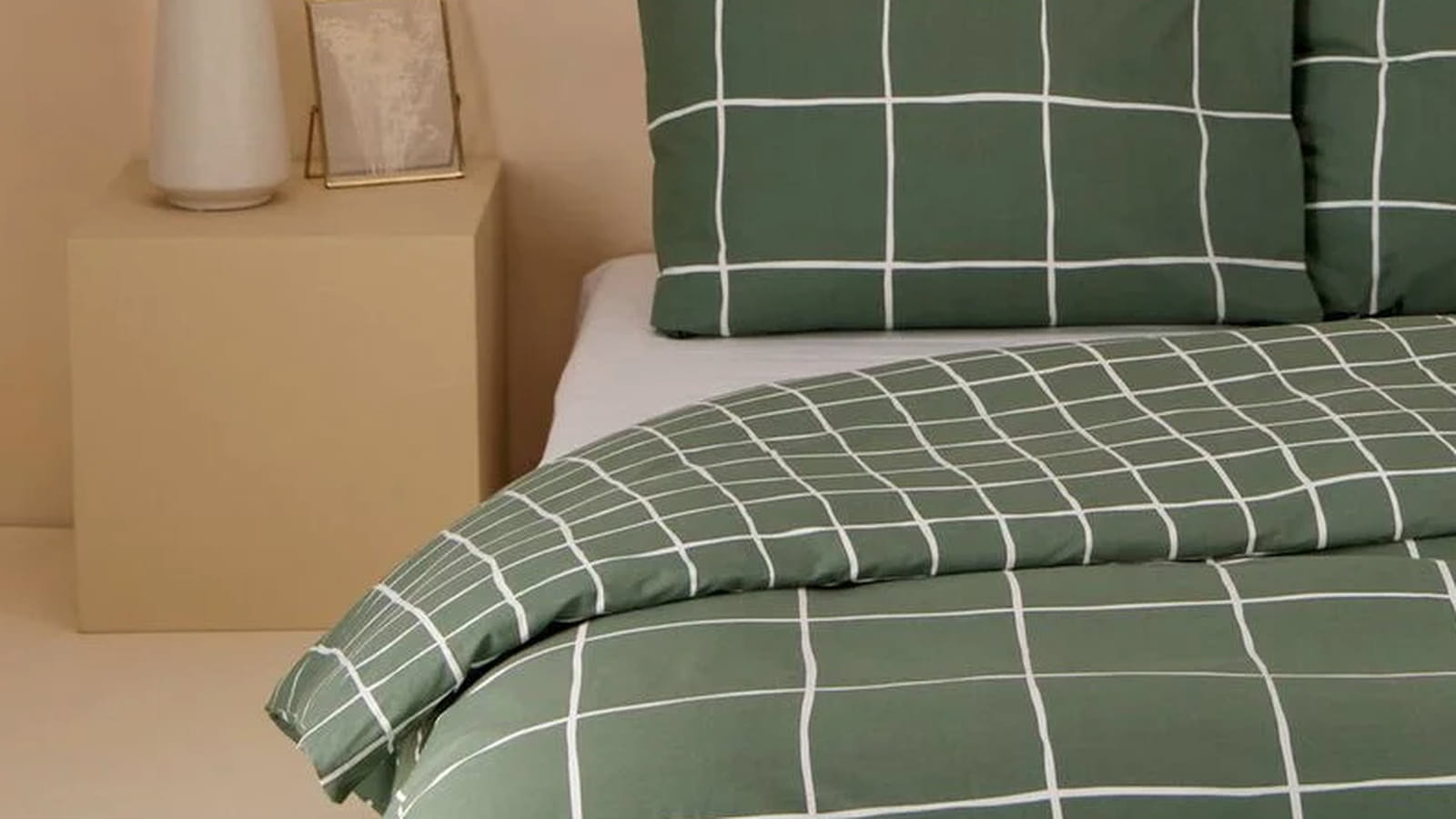 Housse de couette à carreaux