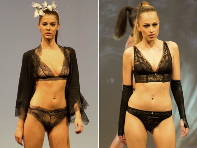 Ensembles en dentelle noire de Silent Assembly et de Barbara