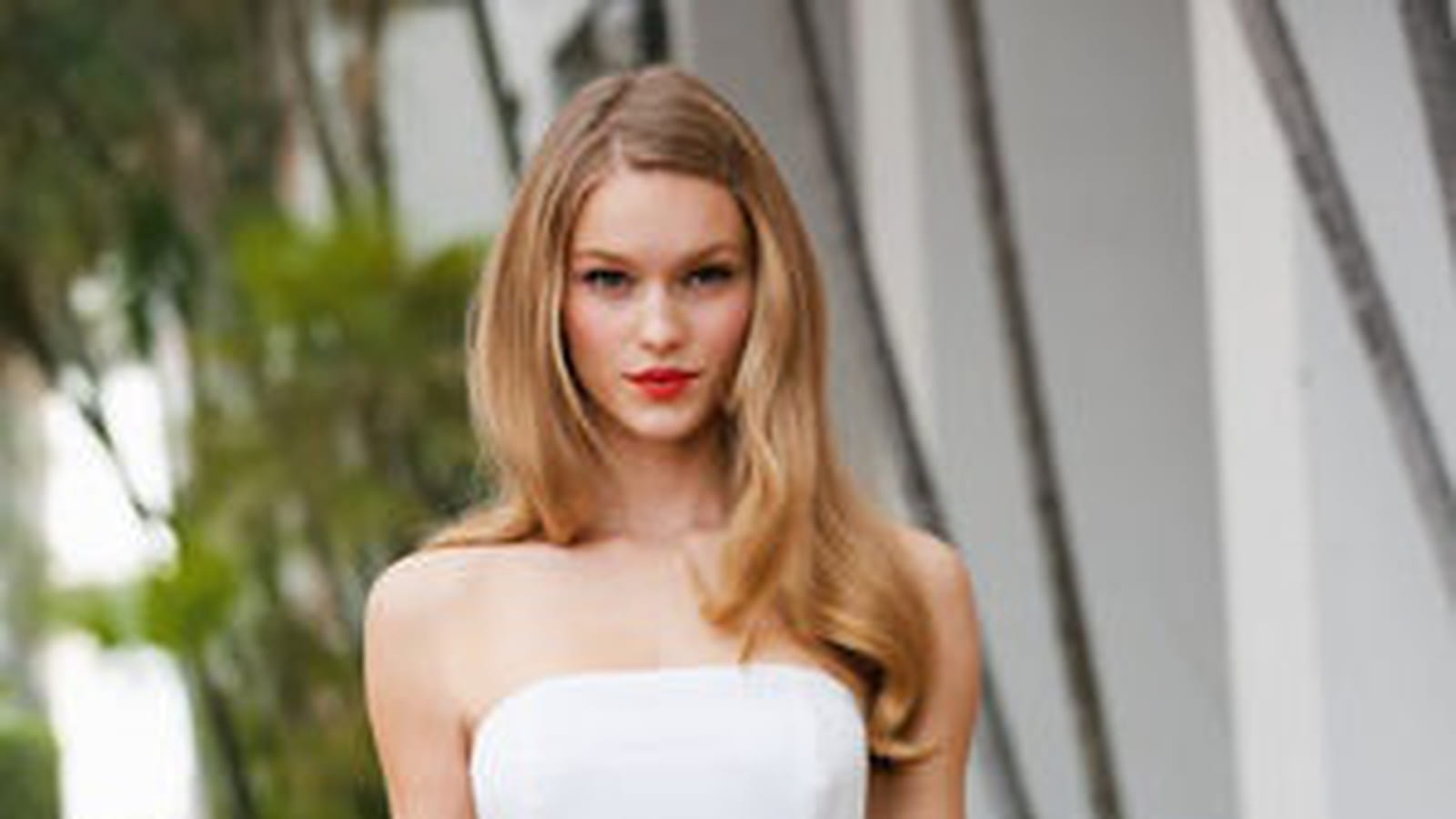 Robe blanche bustier de La Redoute