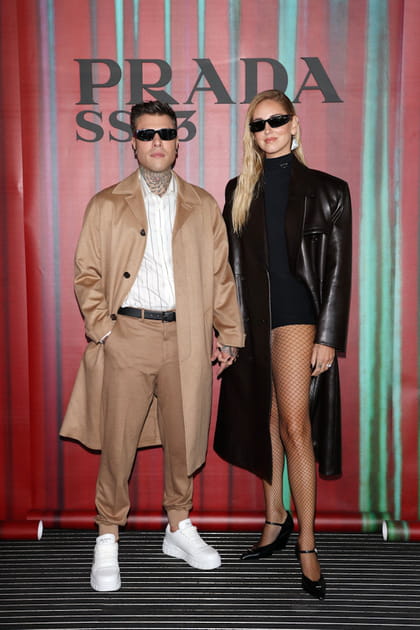 Fedez et Chiara Ferragni au d&eacute;fil&eacute; Prada