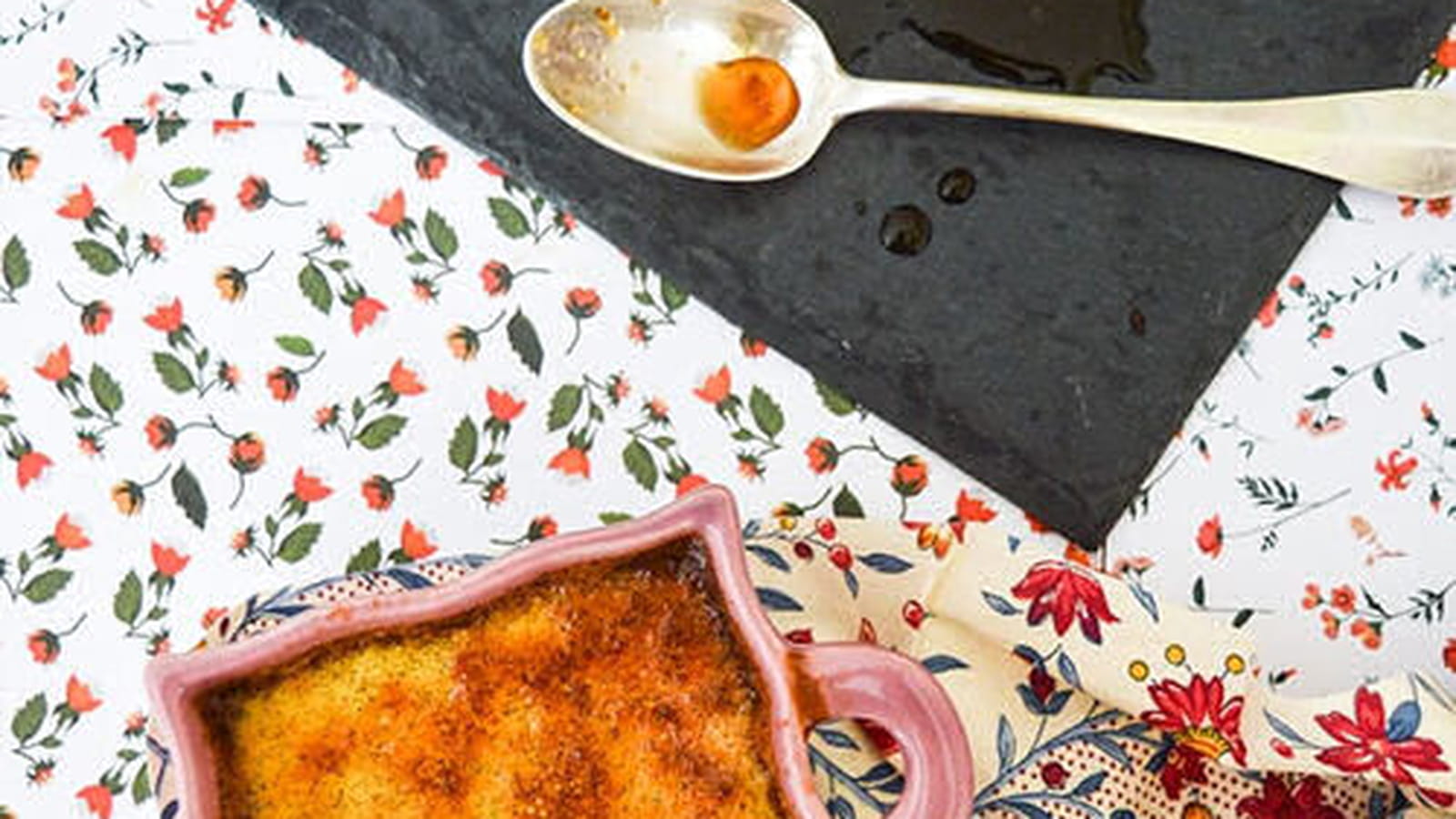 Crème vanille sauce caramel, façon Flamby