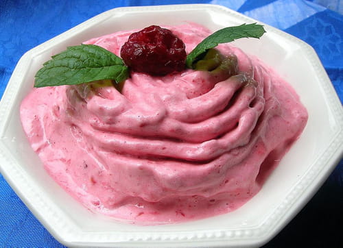 Mousse glacée légère à la framboise