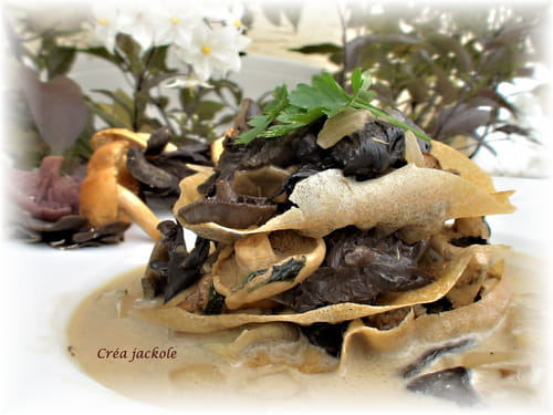 mille feuilles aux Champignons des bois