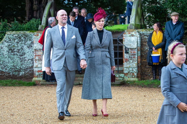 Mike et Zara Tindall se rendent à la messe de Noël