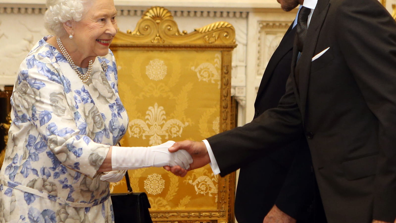 David Beckham et la reine Elizabeth 