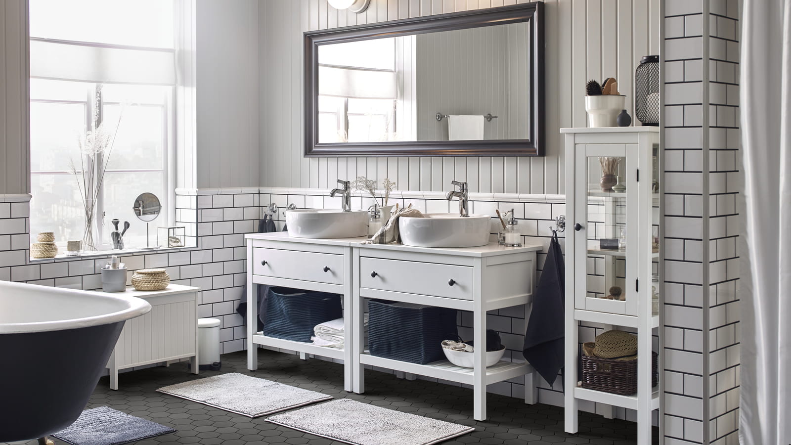 Salle de bains IKEA esprit boudoir