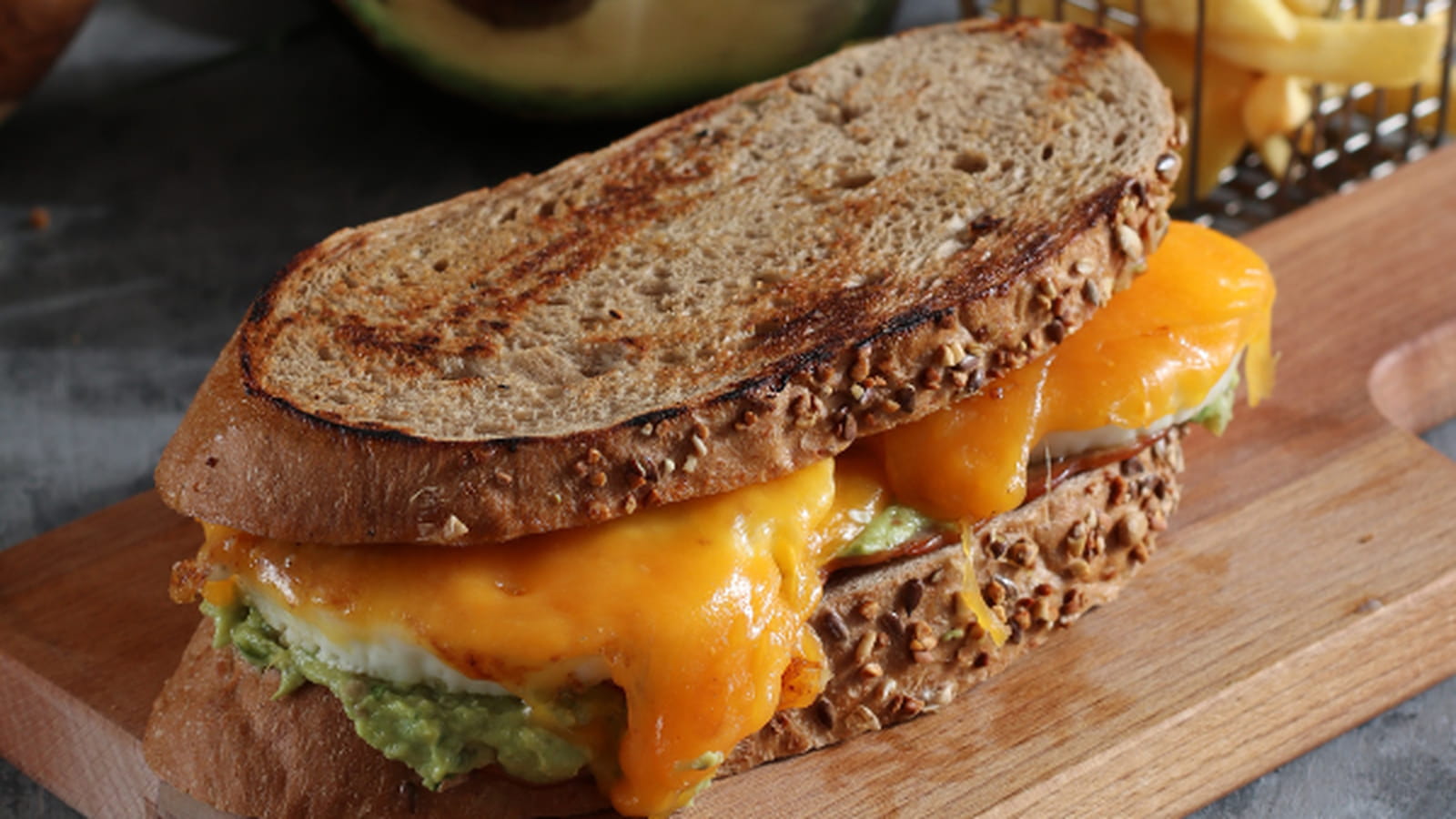 Grilled cheese avocado