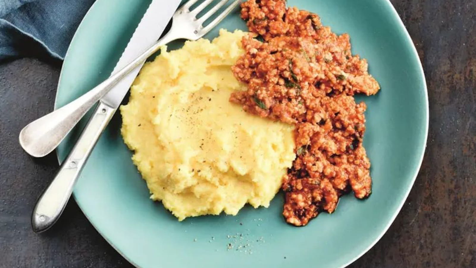 Veau bolognaise et polenta