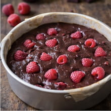 Gâteau chocolat noir, betterave rôtie et framboise : Etape 4