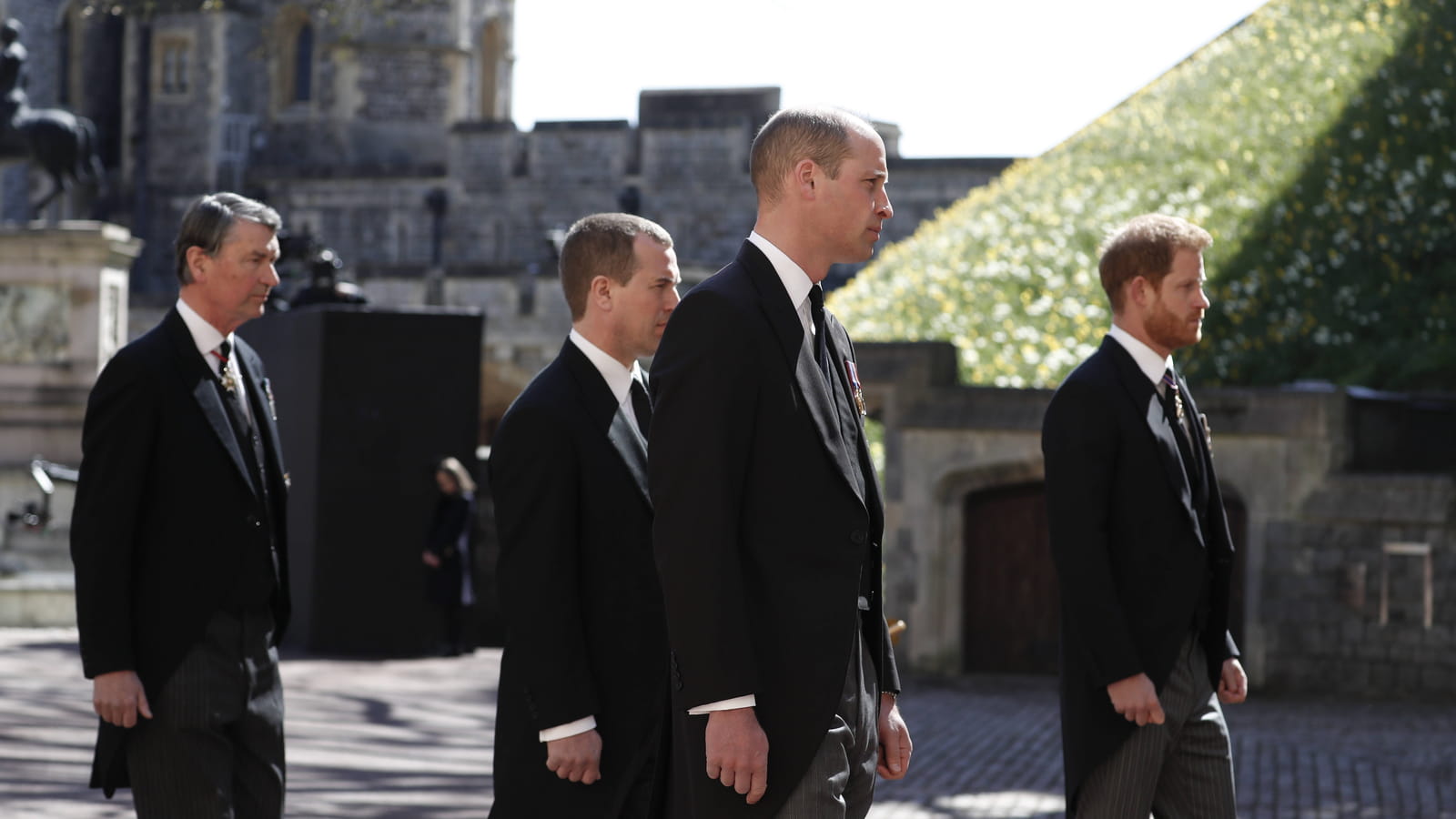 Tim Laurence, Peter Philips, William et Harry