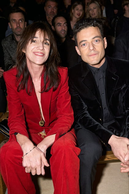 Charlotte Gainsbourg et Rami Malek au d&eacute;fil&eacute; Saint Laurent
