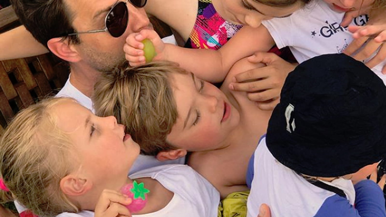 Bertrand Lachérie et ses enfants