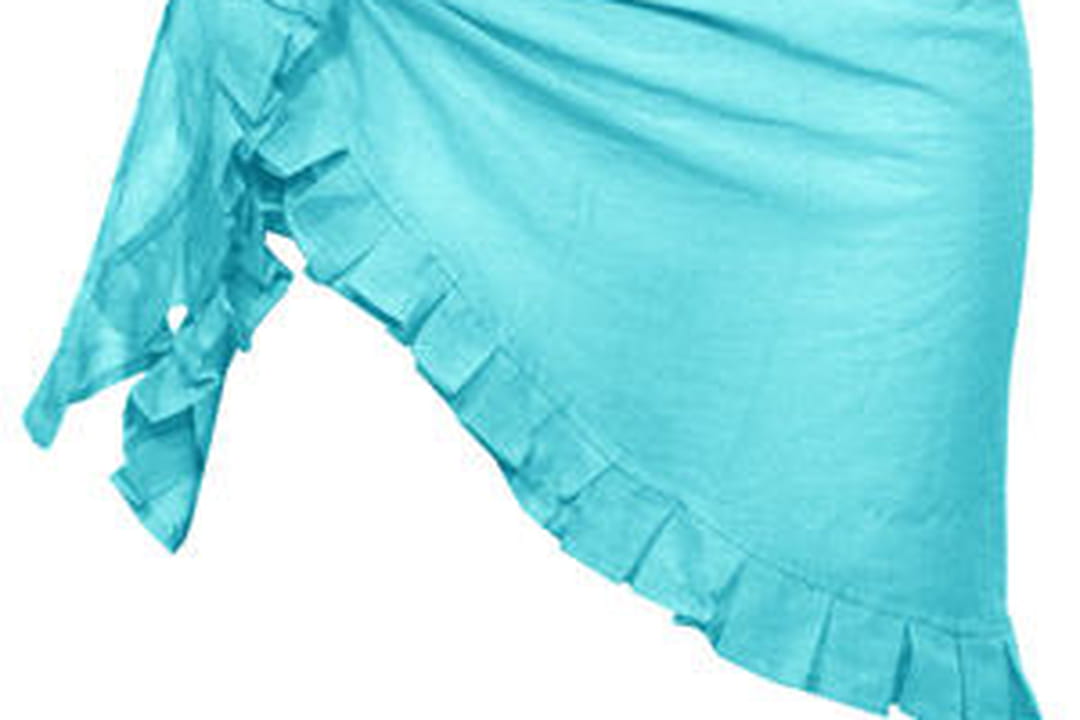 Paréo Jupette Court FREYA Turquoise - Taille 1, Polyamide, Neuf Avec étiquettes