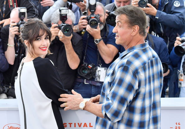 Paz Vega et Sylvester Stallone sous les flashes de Cannes