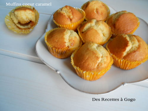Muffins coeur caramel