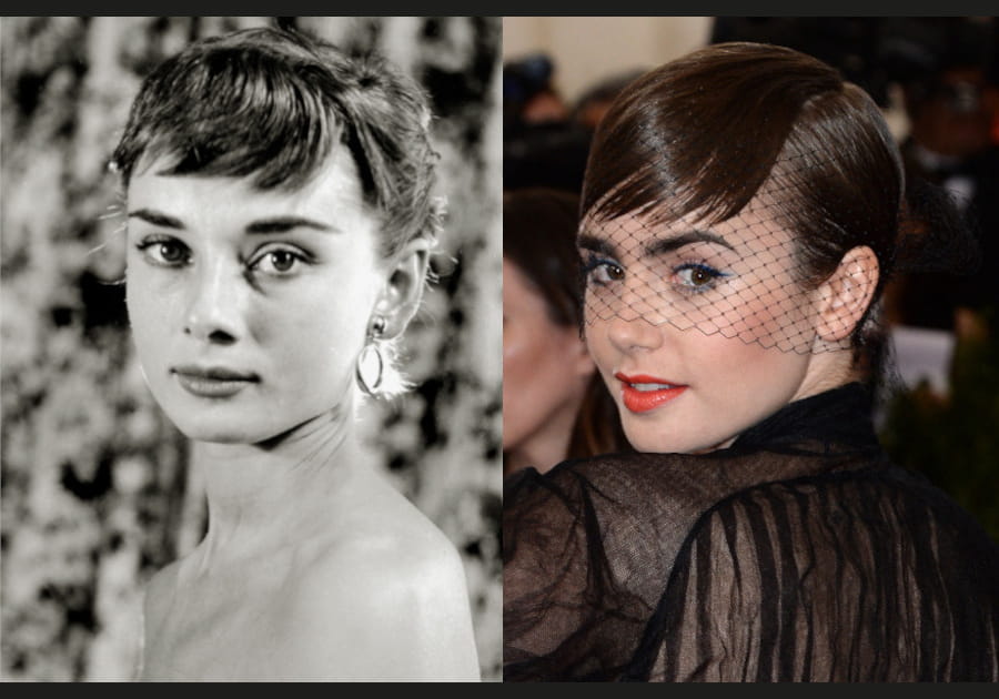 Audrey Hepburn et Lily Collins