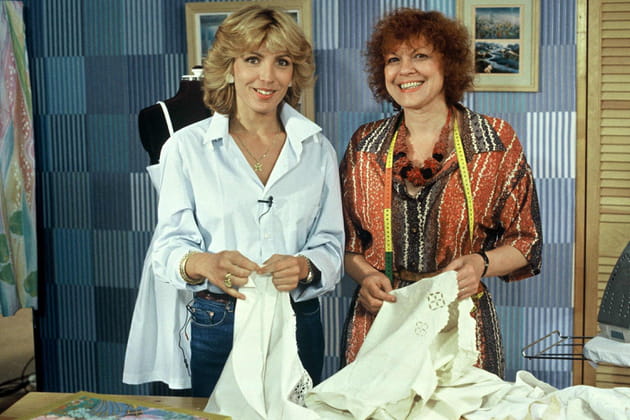 Evelyne Dhéliat et Aline Preboit dans La Maison de TF1 en 1985