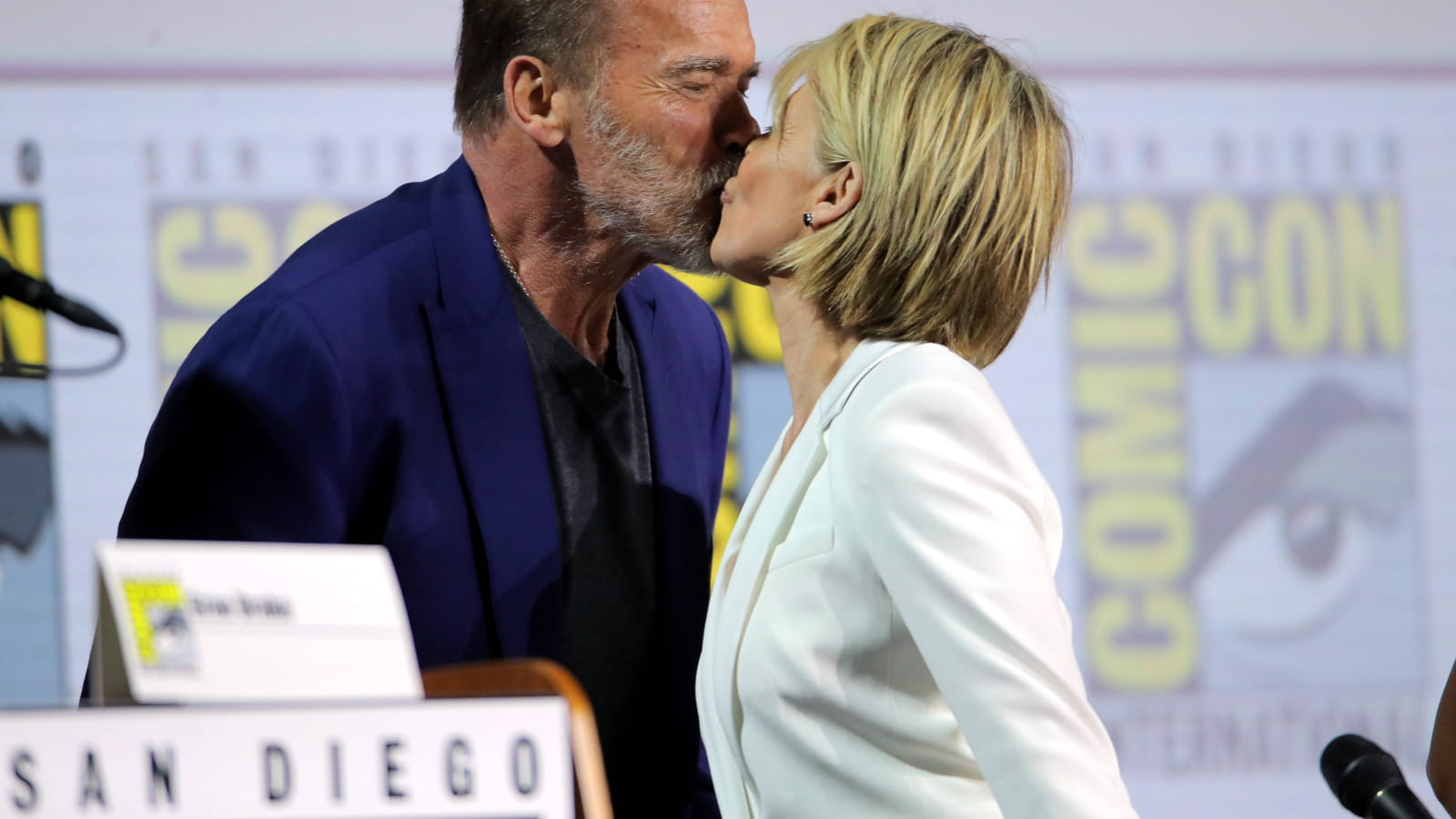 Arnold Schwarzenegger et Linda Hamilton