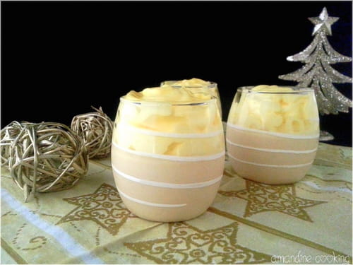 Panna cotta de foie gras et espuma de mangue en verrines