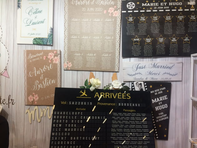 Plans de table et menus personnalis&eacute;s