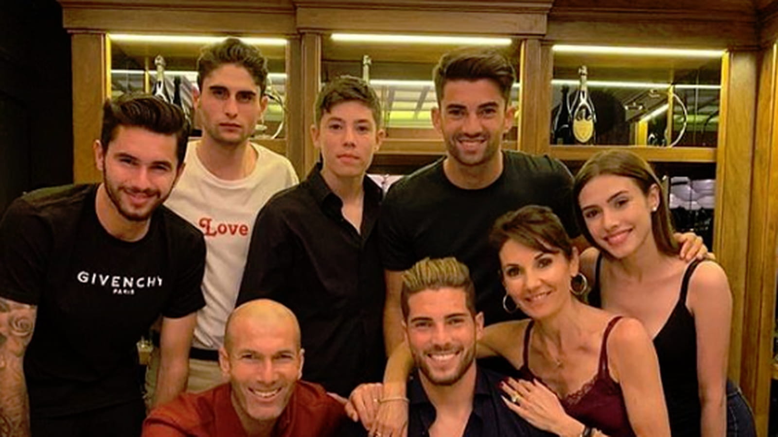 Zinedine Zidane, Luca, Enzo, Elyaz et Théo Zidane, Véronique Zidane, Karen Goncalves, Gonzalo Exposito