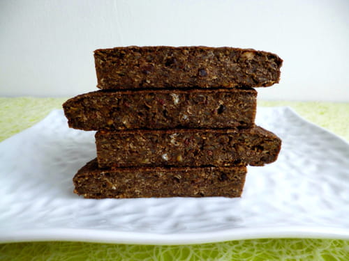 Gâteau tofu-muesli sarrasin-chicorée-fèves de cacao